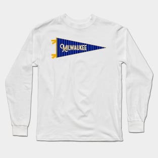 Milwaukee Pinstripe Pennant Long Sleeve T-Shirt